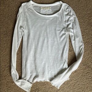 FP White Long Sleeve Top